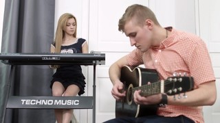 Lovely blonde musician gets banged by a horny guitar player