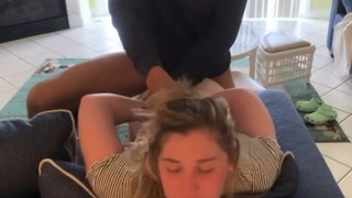 Neighbors wifey Blonde hair blue eye enjoys it harsh