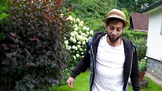 Tattooed blonde star sucking and pummeling in POV